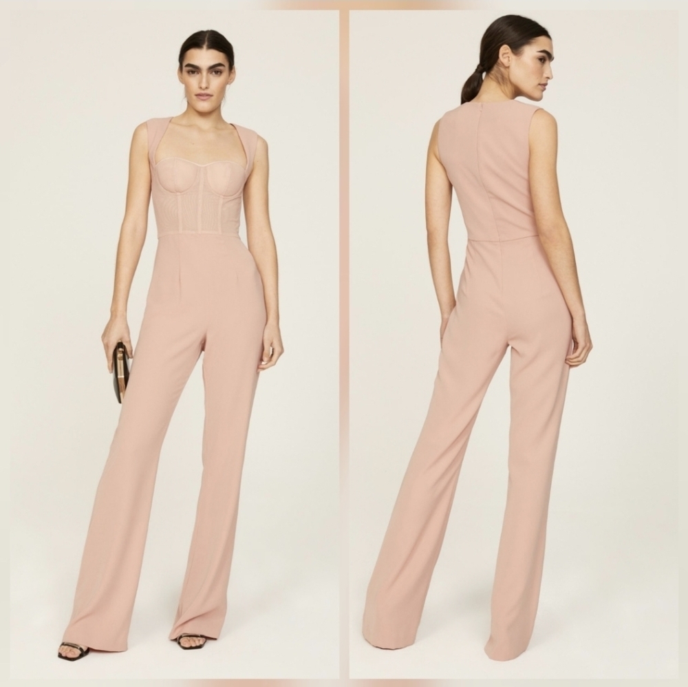 Black Halo Malvina Jumpsuit Sleeveless Sweetheart Size 2